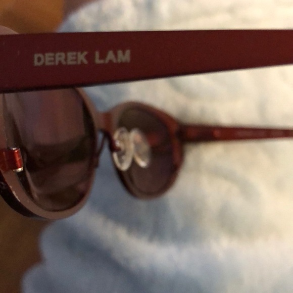 Derek Lam VERONICA Sunglasses Color red BURGUNDY BLOCK TITANIUM POLARIZED LENS main image 6